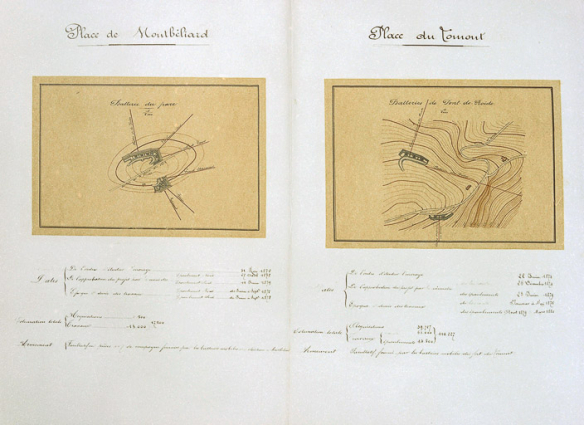Plan de la batterie du Parc et plan de la batterie de Pont-de-Roide. © Région Bourgogne-Franche-Comté, Inventaire du patrimoine