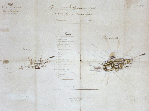 Plan du Larmont inférieur (améliorer le fort), 1879. © Région Bourgogne-Franche-Comté, Inventaire du patrimoine