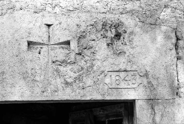 Détail de la date inscrite sur la maison d'habitation. © Région Bourgogne-Franche-Comté, Inventaire du patrimoine