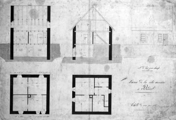 Plan, coupe, élévation. © Région Bourgogne-Franche-Comté, Inventaire du patrimoine