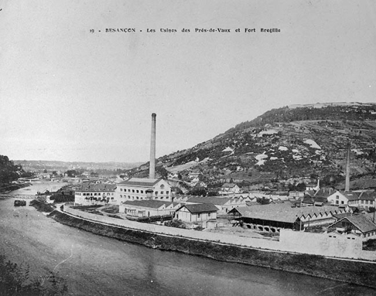 Besançon - Les Usines des Prés-de-Vaux et Fort de Brégille, 1er quart 20e siècle. © Région Bourgogne-Franche-Comté, Inventaire du patrimoine