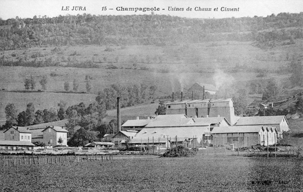 Le Jura - Champagnole - Usine de Chaux et Ciment. © Région Bourgogne-Franche-Comté, Inventaire du patrimoine
