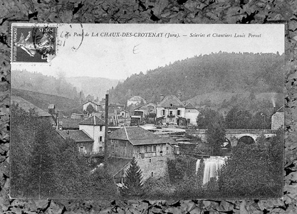 Au pont de La Chaux-des-Crotenay (Jura). - Scieries et Chantiers Louis Pernet. © Région Bourgogne-Franche-Comté, Inventaire du patrimoine