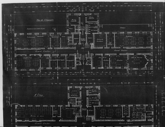Bureaux. Rez-de-chaussée et 1er étage. B.16 788, plan au rez-de-chaussée, 1927. © Région Bourgogne-Franche-Comté, Inventaire du patrimoine