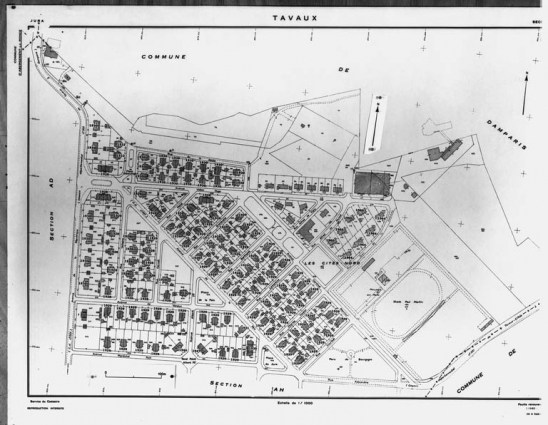 Plan de datation, partie nord. D'après le plan cadastral 1980, section AE. © Région Bourgogne-Franche-Comté, Inventaire du patrimoine