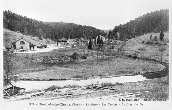 Pont-de-la-Chaux (Jura) - La Gare - Les Cretets - Le Bois des Ifs. © Région Bourgogne-Franche-Comté, Inventaire du patrimoine