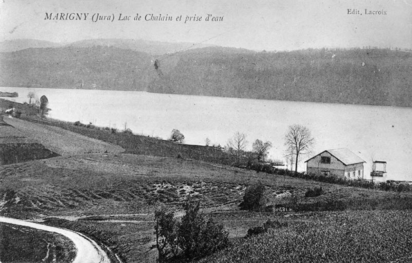 Marigny (Jura). Lac de Chalain et prise d'eau. © Région Bourgogne-Franche-Comté, Inventaire du patrimoine