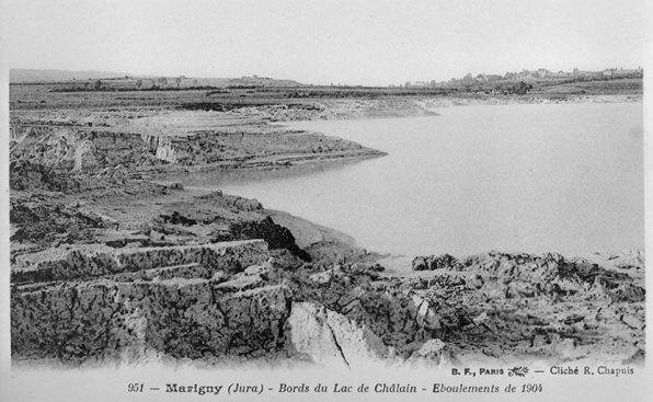 Marigny (Jura) - Bords du Lac de Châlain - Eboulements de 1904. © Région Bourgogne-Franche-Comté, Inventaire du patrimoine