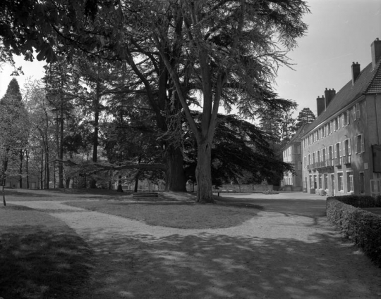 Parc et façade postérieure de la Maison des Associations. © Région Bourgogne-Franche-Comté, Inventaire du patrimoine