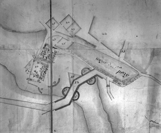 Plan géométrique d'un terrain contencieux [...]. © Région Bourgogne-Franche-Comté, Inventaire du patrimoine