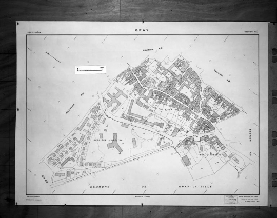 Plan cadastral. 1986, section AC, échelle 1:1000. © Région Bourgogne-Franche-Comté, Inventaire du patrimoine