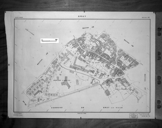 Plan cadastral. 1986, section AC, échelle 1:1000. © Région Bourgogne-Franche-Comté, Inventaire du patrimoine