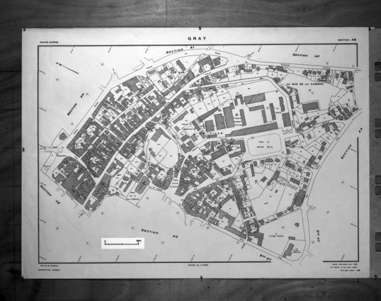 Plan cadastral. 1982, section AB, échelle 1:1000. © Région Bourgogne-Franche-Comté, Inventaire du patrimoine