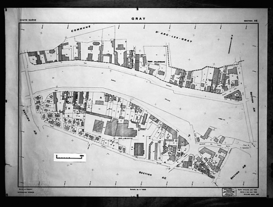 Plan cadastral. 1986, section AE, échelle 1:1000. © Région Bourgogne-Franche-Comté, Inventaire du patrimoine