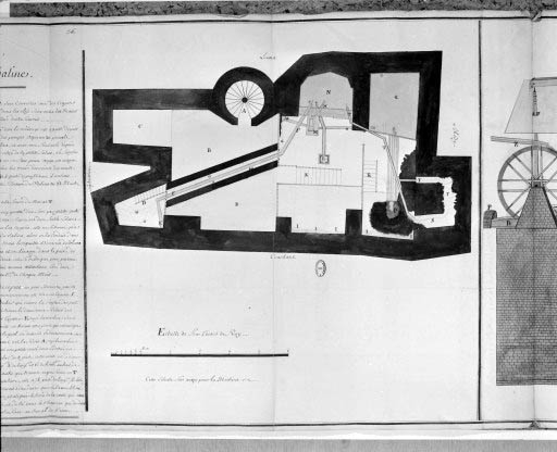 Plan des Sources du puit a Muïre, a la petite Saline. © Région Bourgogne-Franche-Comté, Inventaire du patrimoine