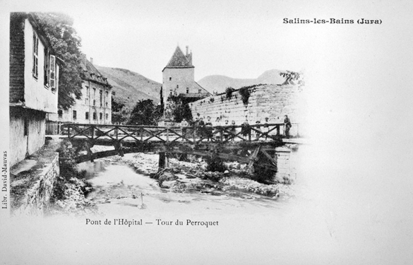 Salins-les-Bains (Jura). Pont de l'Hôpital - Tour du Perroquet. © Région Bourgogne-Franche-Comté, Inventaire du patrimoine