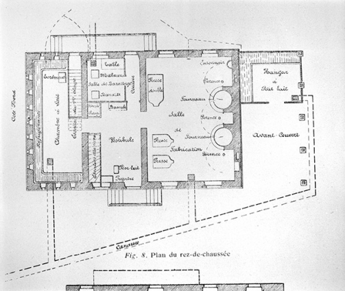 Plan du rez-de-chaussée. © Région Bourgogne-Franche-Comté, Inventaire du patrimoine