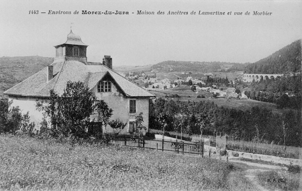 Environs de Morez-du-Jura - Maison des ancêtres de Lamartine et vue de Morbier, 1er quart 20e siècle. © Région Bourgogne-Franche-Comté, Inventaire du patrimoine