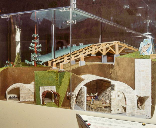 Maquette du fort, coupe sur l'ancienne poudrière. © Région Bourgogne-Franche-Comté, Inventaire du patrimoine