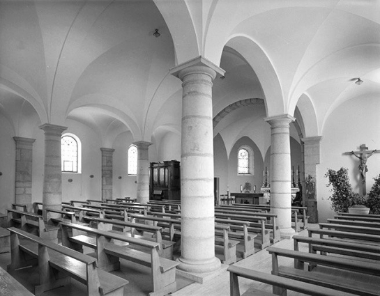 Vue intérieure du vaisseau central, de trois quarts. © Région Bourgogne-Franche-Comté, Inventaire du patrimoine