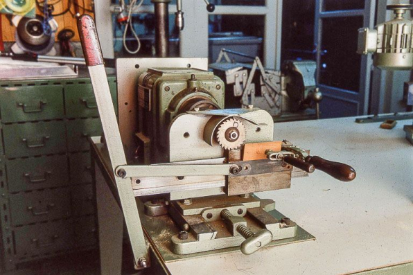 Détail de la fraise (côté fraiseuse). © Région Bourgogne-Franche-Comté, Inventaire du patrimoine