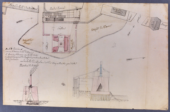 Haut fourneau de la Lampinette à Dole. Plan de détail. © Région Bourgogne-Franche-Comté, Inventaire du patrimoine