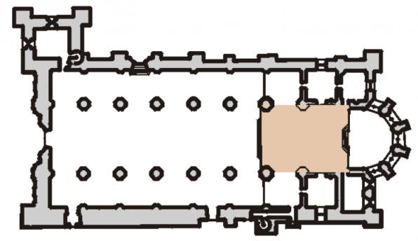 Plan de situation des stalles. © Région Bourgogne-Franche-Comté, Inventaire du patrimoine