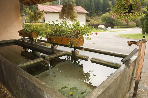 Fontaine-lavoir-abreuvoir du Moulin : les bassins. © Région Bourgogne-Franche-Comté, Inventaire du patrimoine