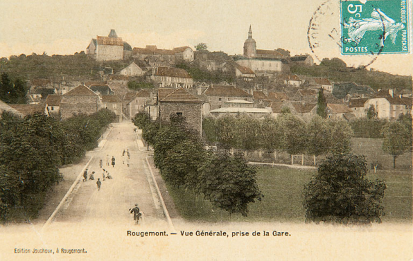 Rougemont. - Vue générale, prise de la Gare. S.d. [limite 19e siècle 20e siècle, avant 1908]. © Région Bourgogne-Franche-Comté, Inventaire du patrimoine