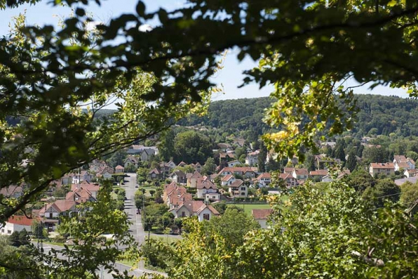 Vue plongeante sur la cité ouvrière. © Région Bourgogne-Franche-Comté, Inventaire du patrimoine