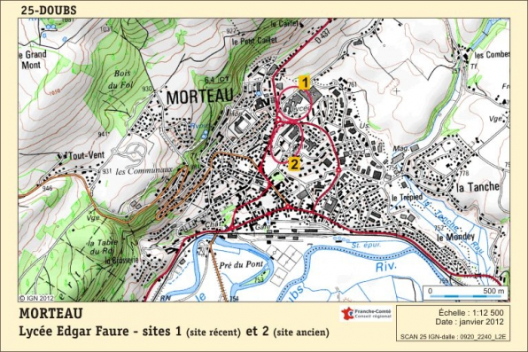 Carte de localisation. Carte topographique, IGN, 2012, dalle 0920-2240-L2E, échelle 1:25 000 agrandie à 1:12 500. © Région Bourgogne-Franche-Comté, Inventaire du patrimoine Carte de localisation. Carte topographique, IGN, 2012, dalle 0920-2240-L2E, échelle 1:25 000 agrandie à 1:12 500. © Région Bourgogne-Franche-Comté, Inventaire du patrimoine