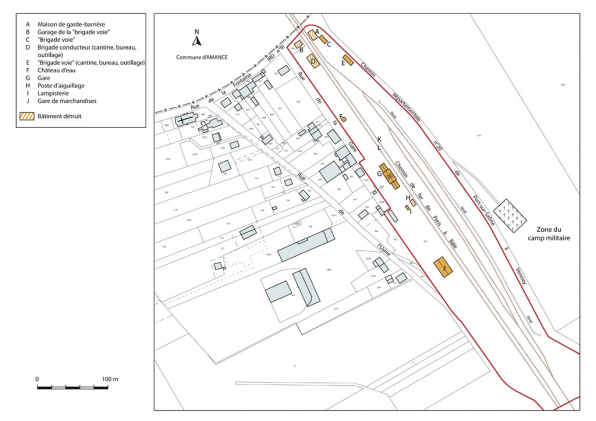 Plan-masse et de situation. Extrait du plan cadastral, 1996, section F. © Région Bourgogne-Franche-Comté, Inventaire du patrimoine