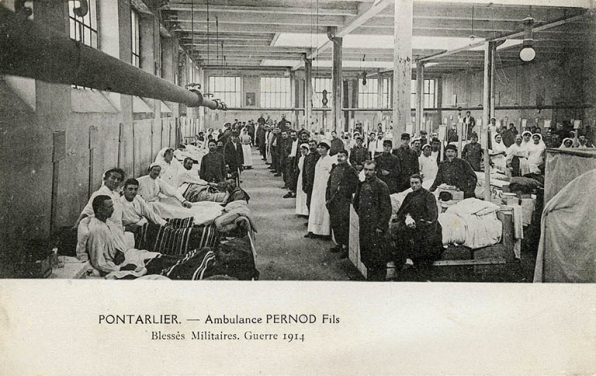 Pontarlier. Ambulance Pernod Fils, photogr., s.d. [vers 1916]. © Région Bourgogne-Franche-Comté, Inventaire du patrimoine