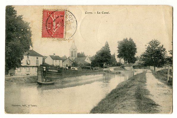 Corre. Le canal. Carte postale. (Vue antérieure à avril 1907) © Région Bourgogne-Franche-Comté, Inventaire du patrimoine Corre. Le canal. Carte postale. (Vue antérieure à avril 1907) © Région Bourgogne-Franche-Comté, Inventaire du patrimoine