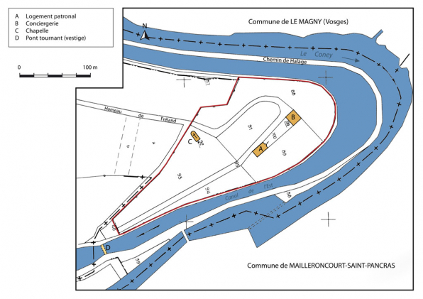 Plan masse et de situation. © Région Bourgogne-Franche-Comté, Inventaire du patrimoine