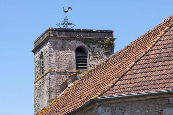 Vue du clocher © Région Bourgogne-Franche-Comté, Inventaire du patrimoine Vue du clocher © Région Bourgogne-Franche-Comté, Inventaire du patrimoine