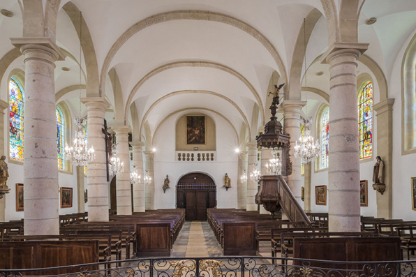 La nef depuis le choeur. © Région Bourgogne-Franche-Comté, Inventaire du patrimoine