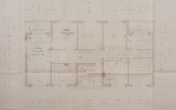 Schwartzmann Frères […] Projet de construction de magasins, bureaux, logements. Plan du 1er étage, 18 novembre 1952. © Région Bourgogne-Franche-Comté, Inventaire du patrimoine