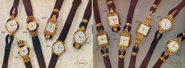 La fabrique de montres de qualité Fernand Zahnd [catalogue : double page centrale], 3e quart 20e siècle. © Région Bourgogne-Franche-Comté, Inventaire du patrimoine