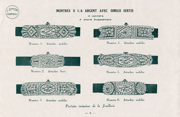 Fabrique d'horlogerie de Morteau (Doubs) J. Simon [catalogue : p. 6], années 1920-1930. © Région Bourgogne-Franche-Comté, Inventaire du patrimoine