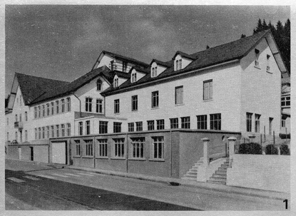 [France Ebauches] Usine n° 1 à Maîche [côté des numéros pairs], 1970. © Région Bourgogne-Franche-Comté, Inventaire du patrimoine