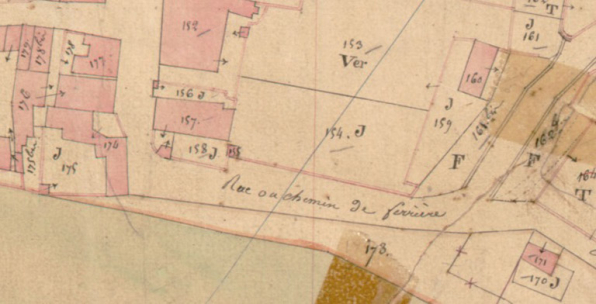 Extrait de l'Atlas parcellaire (1836) du cadastre de la commune de Scey-sur-Saône-et-Saint-Albin. © Région Bourgogne-Franche-Comté, Inventaire du patrimoine