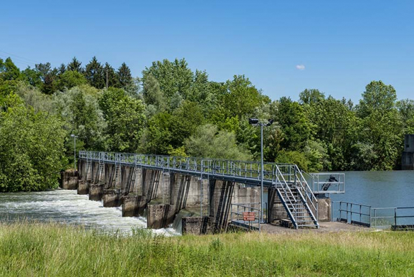 Le barrage mobile de Rigny. © Région Bourgogne-Franche-Comté, Inventaire du patrimoine