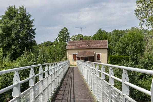 Vue de détail de la passerelle. © Région Bourgogne-Franche-Comté, Inventaire du patrimoine