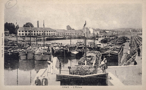 GRAY. - l'Ecluse, carte postale. © Région Bourgogne-Franche-Comté, Inventaire du patrimoine