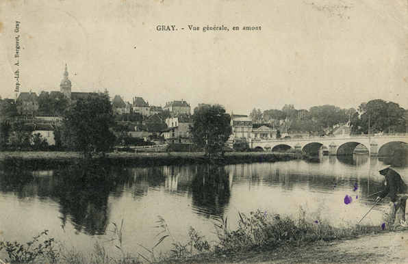 Vue générale en amont, carte postale. © Région Bourgogne-Franche-Comté, Inventaire du patrimoine