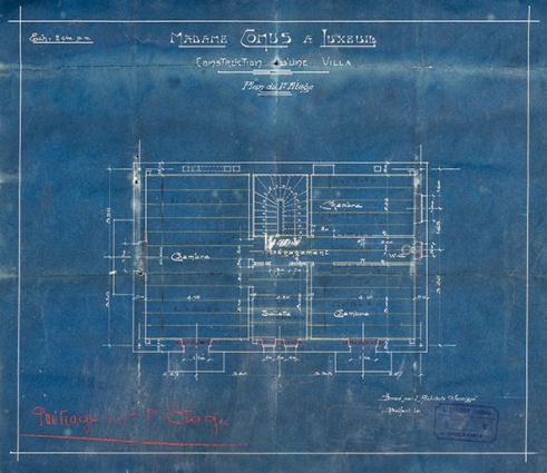 Plan du premier étage. © Région Bourgogne-Franche-Comté, Inventaire du patrimoine