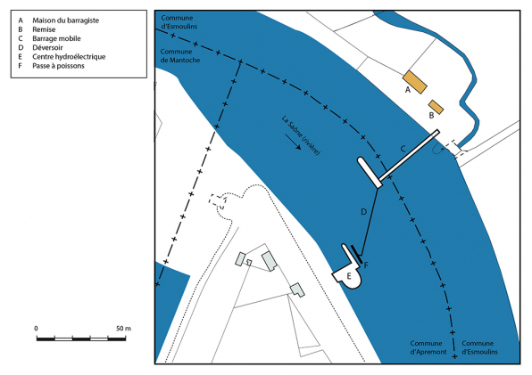 Plan masse et de situation. © Région Bourgogne-Franche-Comté, Inventaire du patrimoine