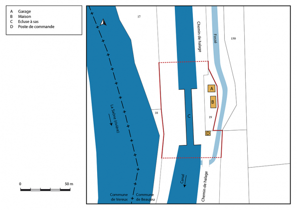 Plan masse et de situation. © Région Bourgogne-Franche-Comté, Inventaire du patrimoine