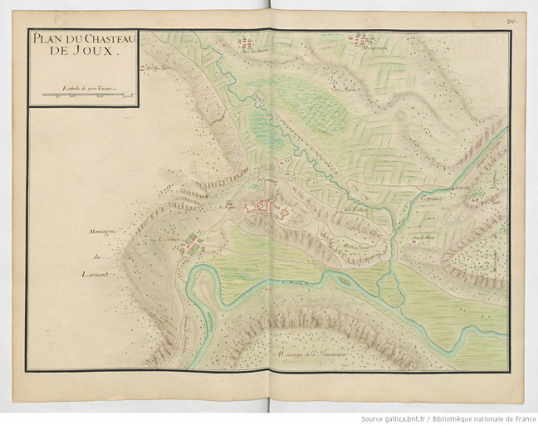 Plan du chateau de Joux (1693). © Bibliothèque nationale de France